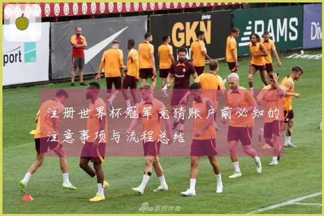 注册世界杯冠军竞猜账户前必知的注意事项与流程总结
